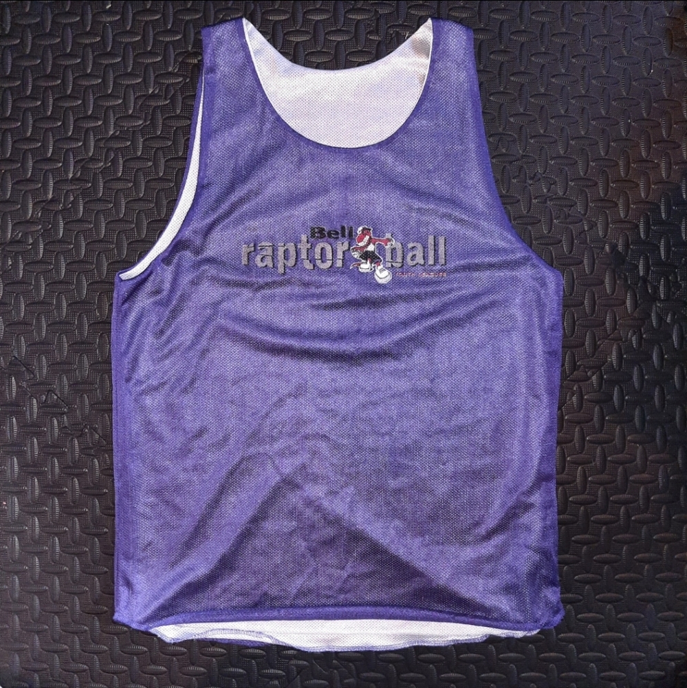 Vintage Bell Raptors Ball Youth League Reversible Jersery